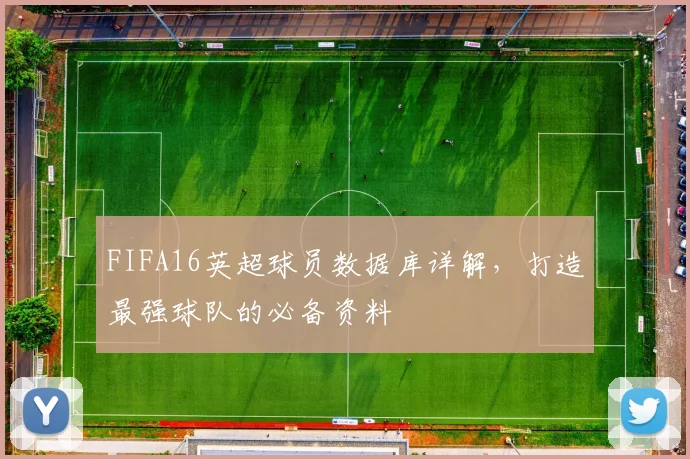 FIFA16英超球员数据库详解，打造最强球队的必备资料